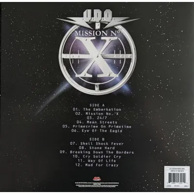 Вініловий диск U.D.O.: Mission No.X