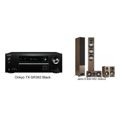 Onkyo TX-SR393 Black + Jamo S 809 HSC