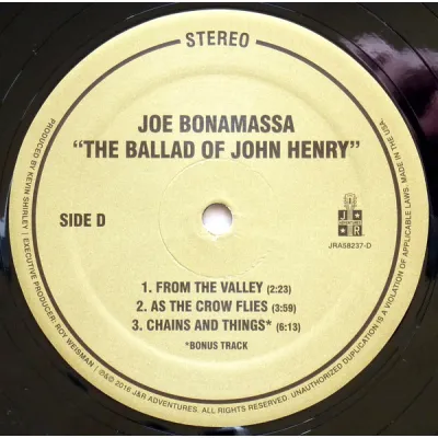 Вініловий диск LP Joe Bonamassa: Ballad Of John Henry-Ltd Вініловий диск LP Joe Bonamassa: Ballad Of John Henry-Ltd