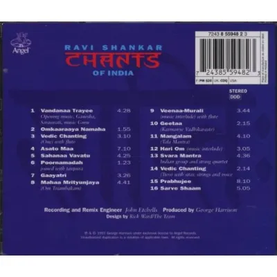 Вініловий диск Ravi Shankar: Chants Of India -Coloured /2LP Вініловий диск Ravi Shankar: Chants Of India -Coloured /2LP