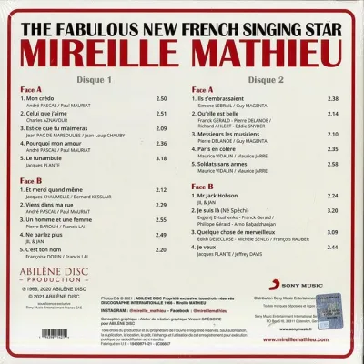 Вініловий диск Mireille Mathieu: The Fabulous New French Singing Star /2LP Вініловий диск Mireille Mathieu: The Fabulous New French Singing Star /2LP