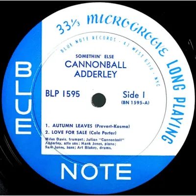 Вініловий диск Cannonball Adderley: Somethin' Else Вініловий диск Cannonball Adderley: Somethin' Else