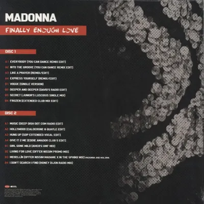 Вініловий диск Madonna: Finally Enough Love /2LP Вініловий диск Madonna: Finally Enough Love /2LP