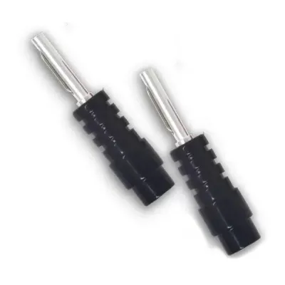 CHORD ChordOhmic Silver Banana SHORT CRIMP & Black ABS Cap (000013943) CHORD ChordOhmic Silver Banana SHORT CRIMP & Black ABS Cap (000013943)