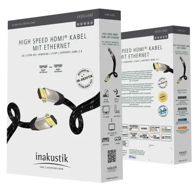 Inakustik Exzellenz High Speed HDMI Cable with Ethernet 15,0m Inakustik Exzellenz High Speed HDMI Cable with Ethernet 15,0m