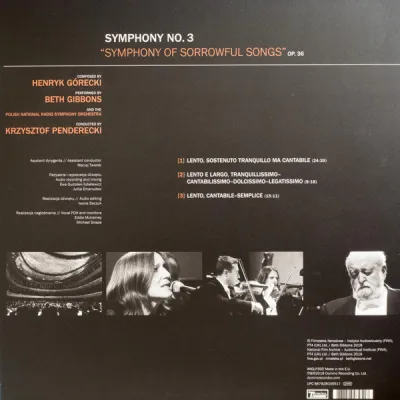 Вініловий диск Beth Gibbons & Henryk Gorecki: Symphony No. 3