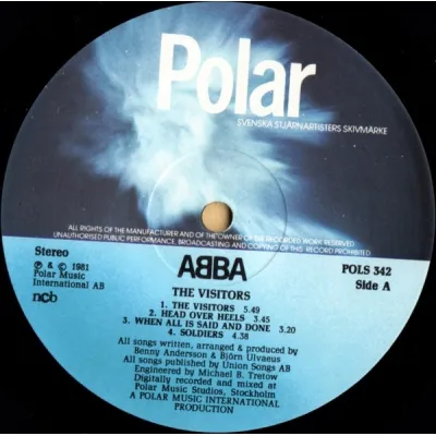Вініловий диск Abba: Visitors -Hq Вініловий диск Abba: Visitors -Hq