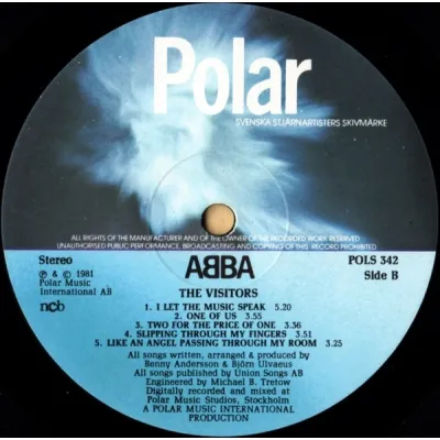 Вініловий диск Abba: Visitors -Hq Вініловий диск Abba: Visitors -Hq