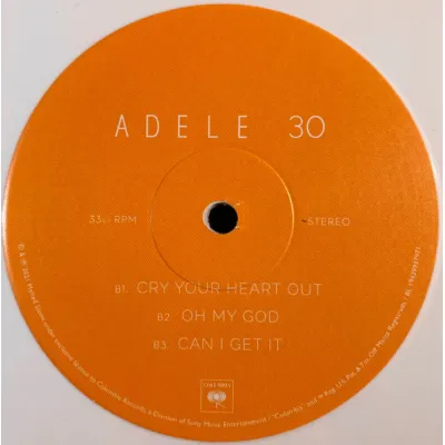 Вініловий диск Adele: 30 -Hq/Gatefold Вініловий диск Adele: 30 -Hq/Gatefold