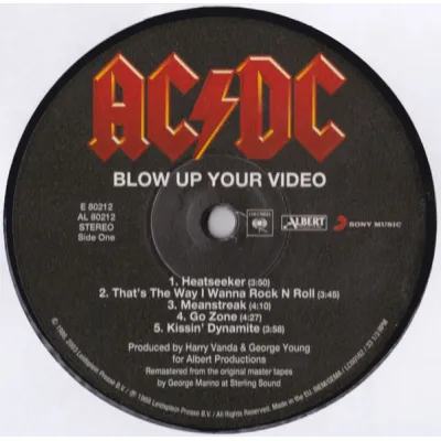 Вініловий диск AC/DC: Blow Up Your Video
