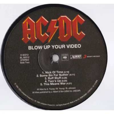 Вініловий диск AC/DC: Blow Up Your Video