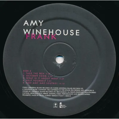 Вініловий диск 2LP Amy Winehouse: Frank -Hq/Download (180g)
