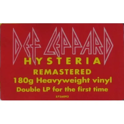 Вініловий диск Def Leppard: Hysteria /2LP Вініловий диск Def Leppard: Hysteria /2LP