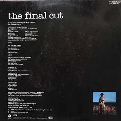 Вініловий диск Pink Floyd: Final Cut Вініловий диск Pink Floyd: Final Cut