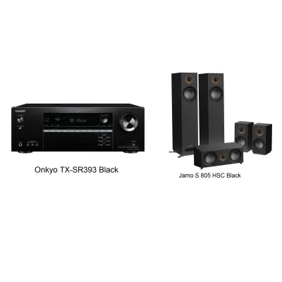Onkyo TX-SR393 Black + Jamo S 805 HSC