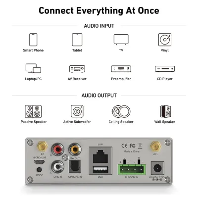 Arylic A50+ Wireless Stereo Amplifier Arylic A50+ Wireless Stereo Amplifier