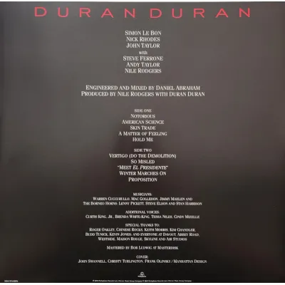 Вініловий диск Duran Duran: Notorious