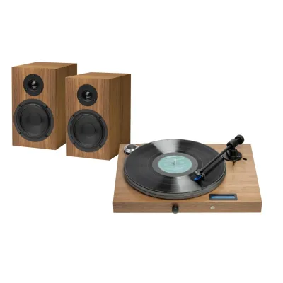 Pro-Ject Set Jukebox E1 + Speaker Box 5 Walnut Pro-Ject Set Jukebox E1 + Speaker Box 5 Walnut